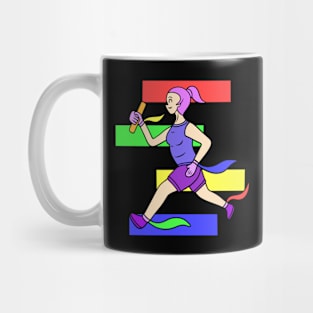 Funny track and field woman Mug